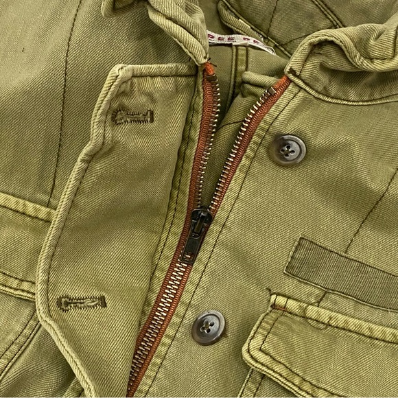 FREE PEOPLE Seize The Day Jacket Olive Oversized Utility Jacket Size S - Picture 10 of 16